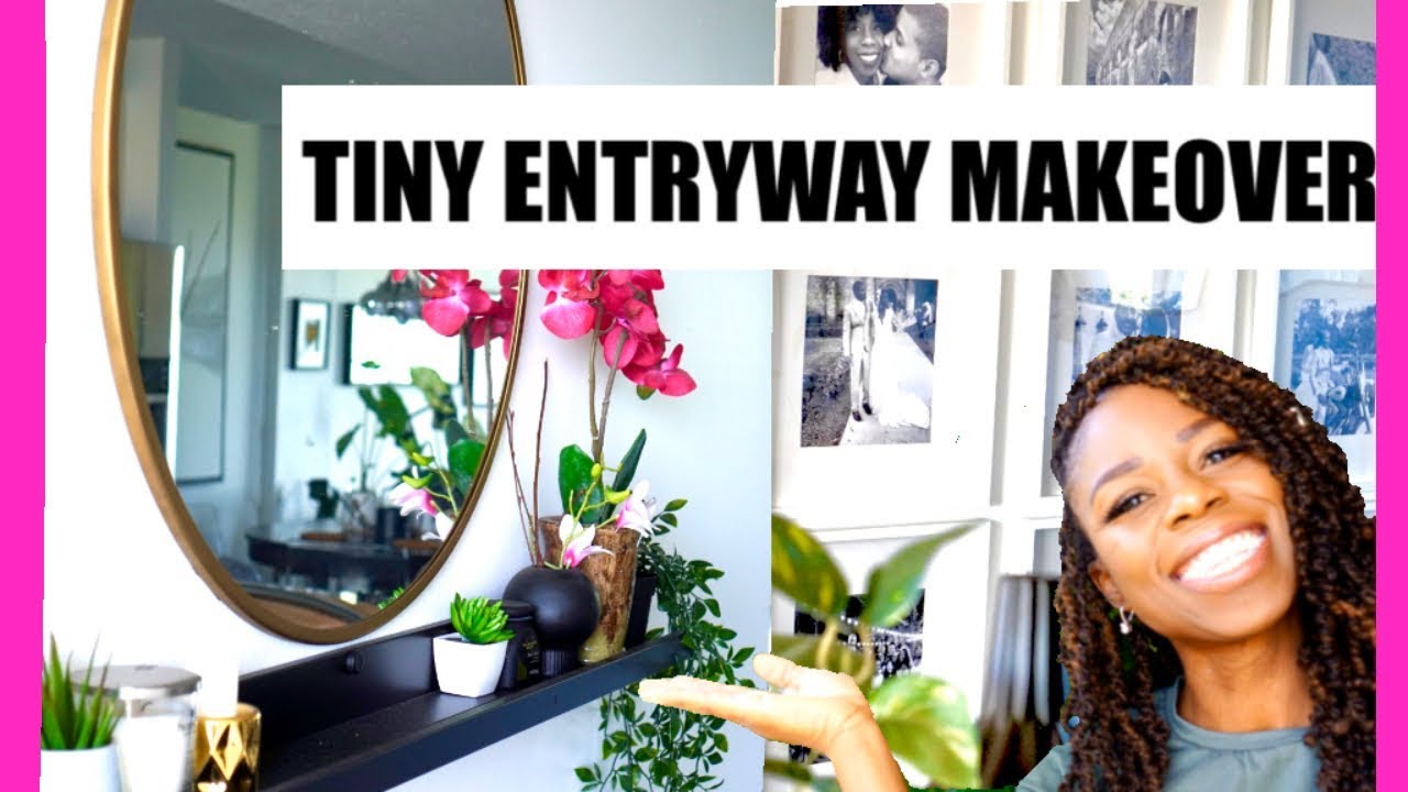 2 ENTRYWAY DECORATING IDEAS ON A BUDGET * DIY MINIMALIST SMALL HOME APARTMENT FOYER MAKEOVER IKEA