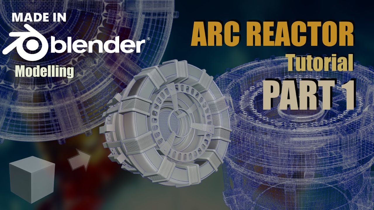 How to make Iron Man (Tony Stark) Arc Reactor 3D Model in Blender: Tutorial !