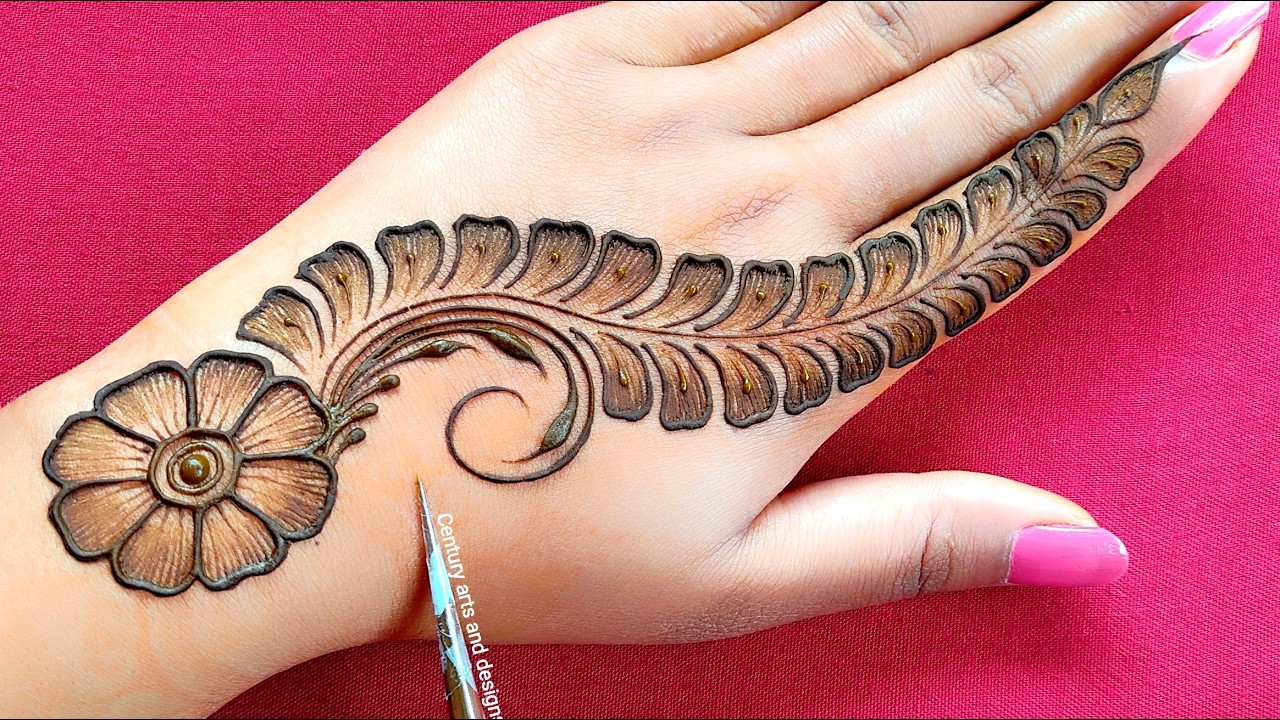 New mehndi design for back hand | Easy mehndi design 😍 Simple mehndi | Mehndi ka design | Mehandi