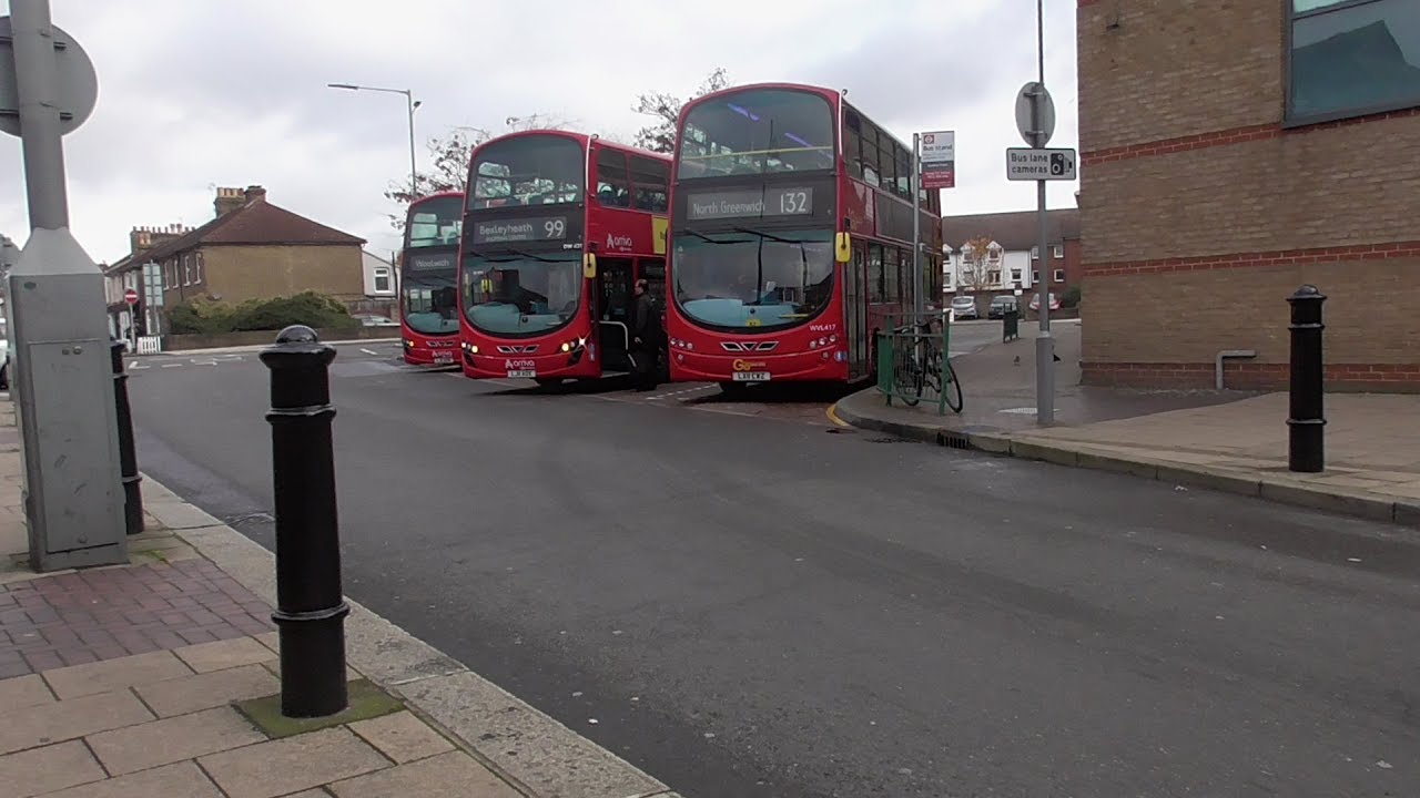 132 Full London Bus Route: Bexleyheath Shopping Centre - North Greenwich Go Ahead Part 1