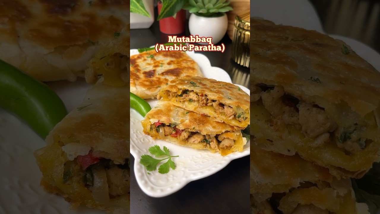 MUTABBAQ (Arabic Paratha) #mutabbaq #streetfood #ytshorts #cooking