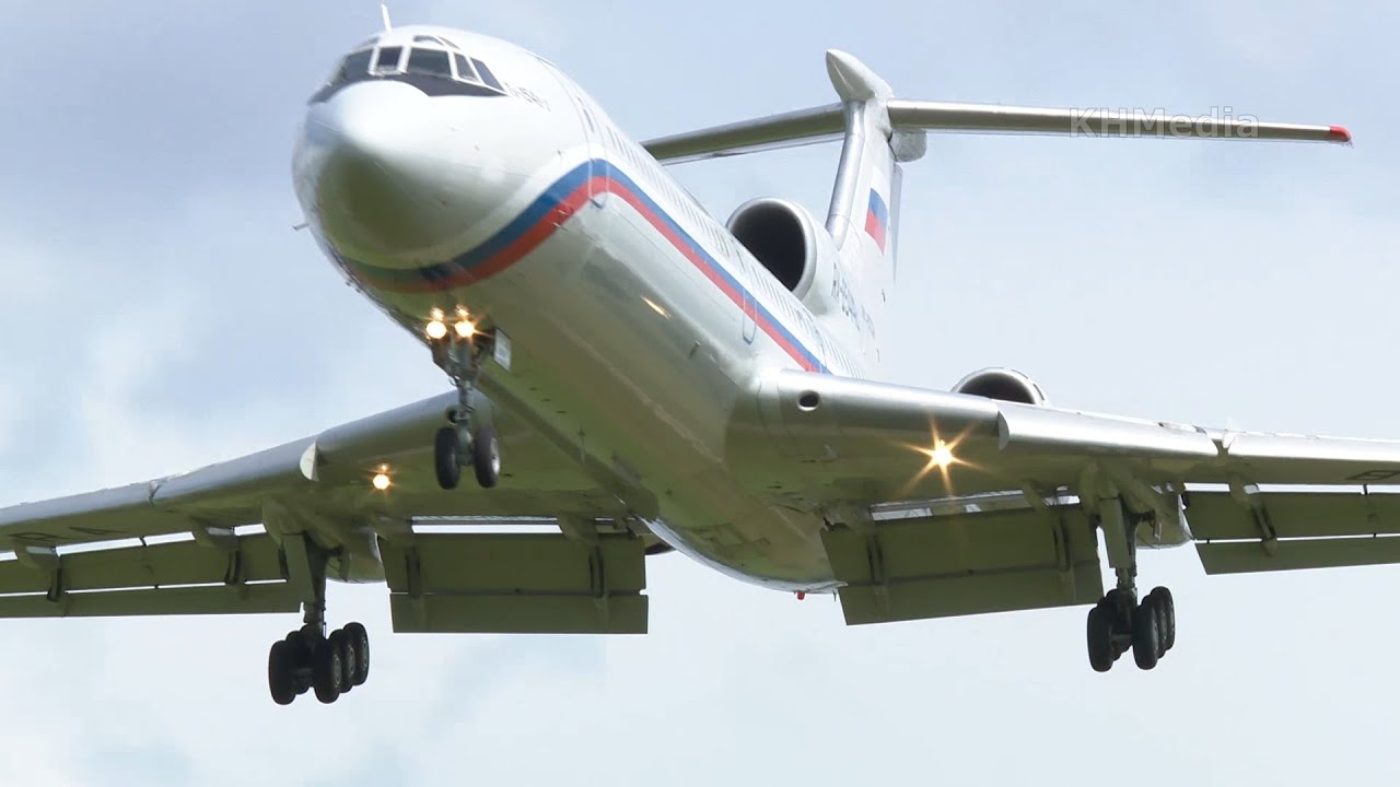 посадка Ту-154Б-2 RA-85446