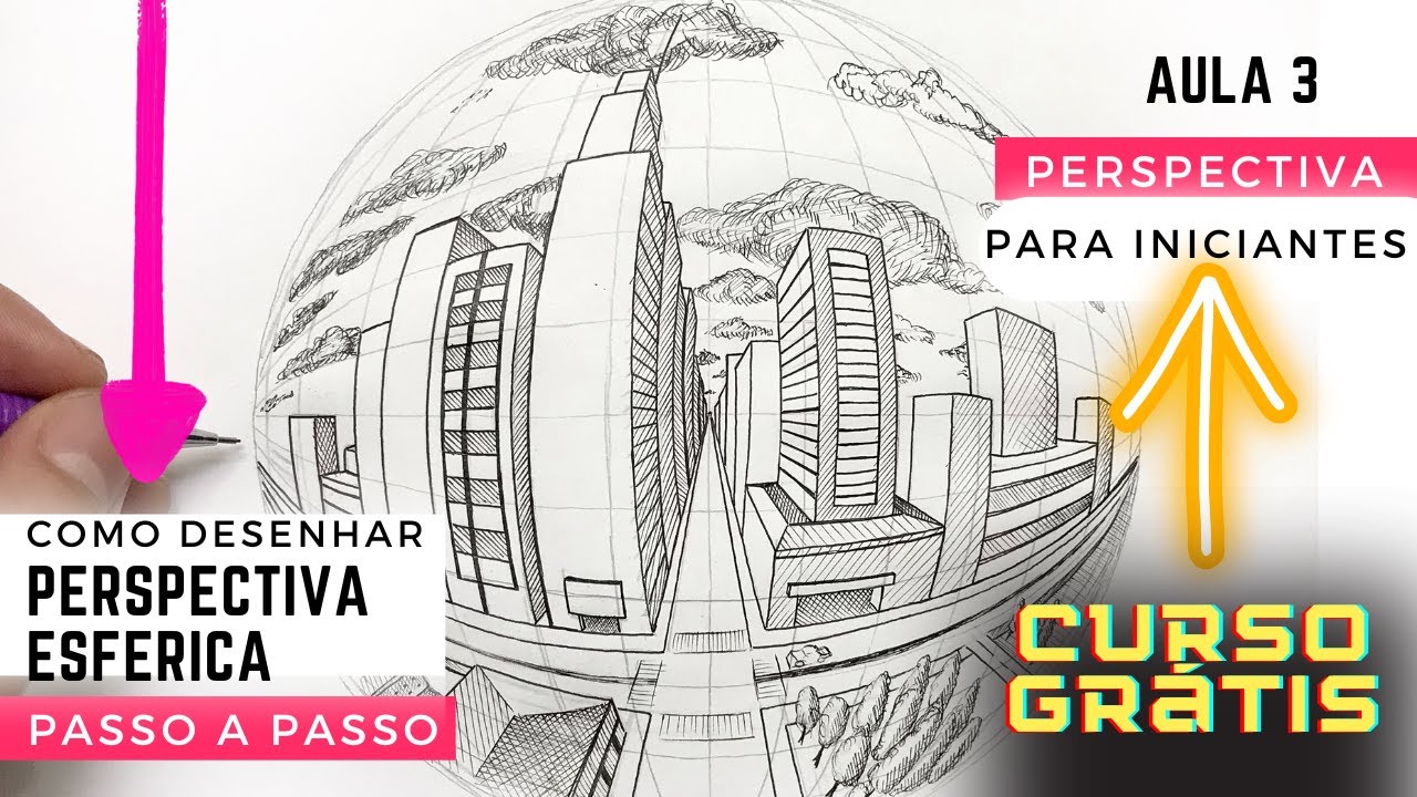 Como desenhar PERSPECTIVA ESFÉRICA