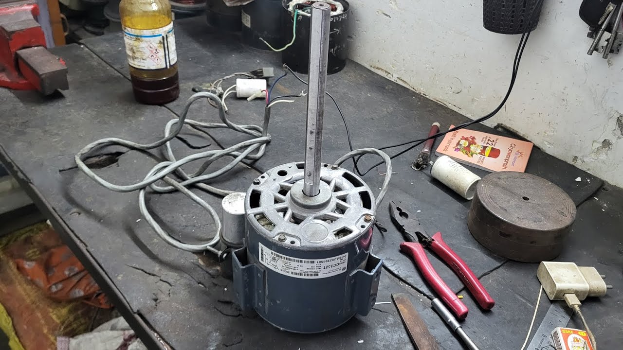 indor Ac fan motor winding 3 speed cap 12 6 wire connection