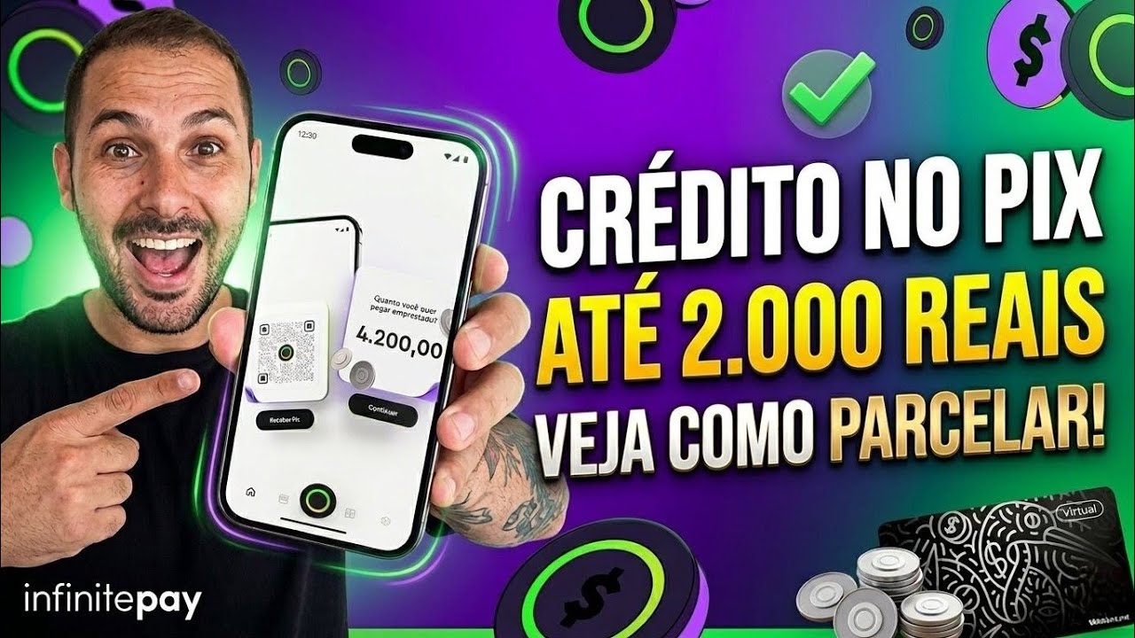 CREDITO PARA PIX NO INFINITEPAY (at&eacute; 2000 reais) veja como fazer parcelado 