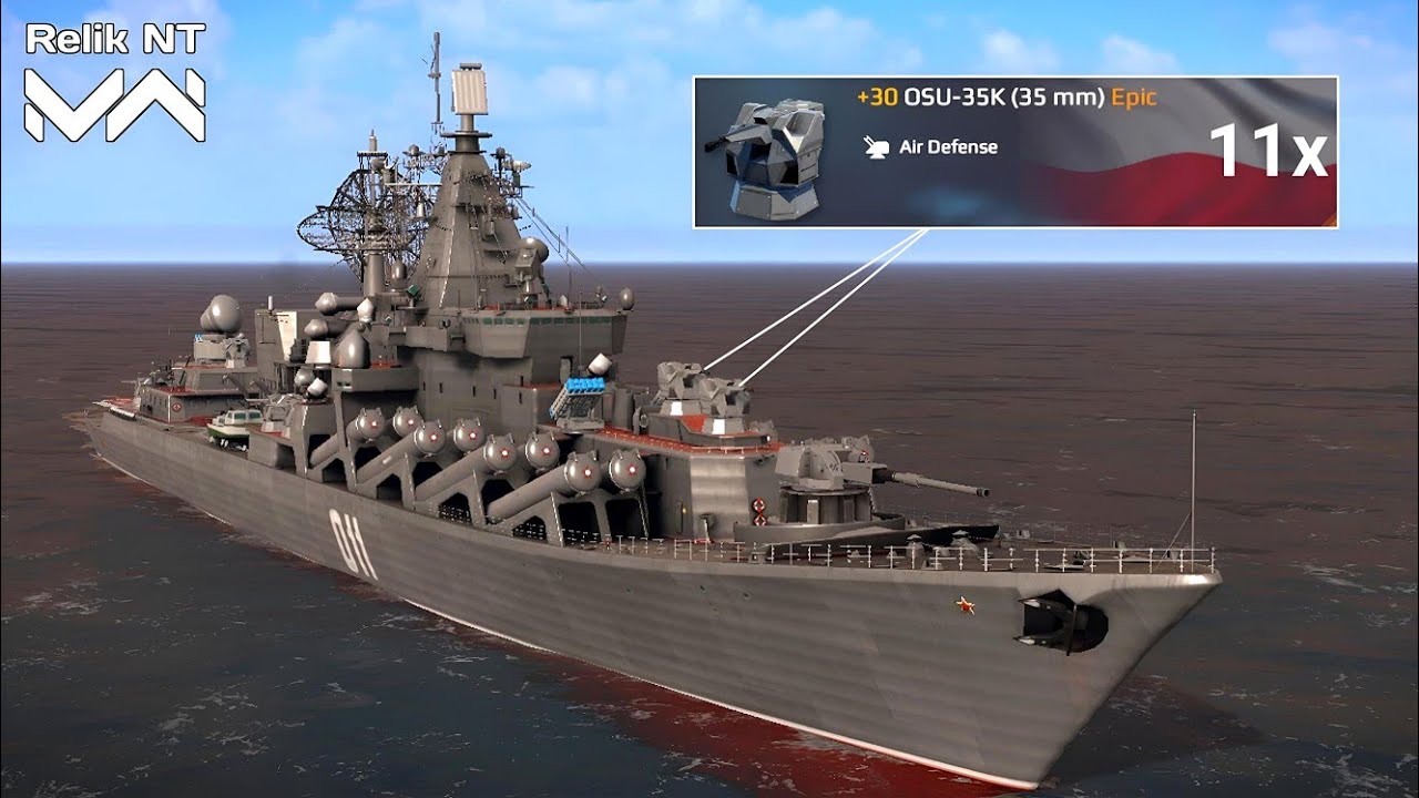 RF Varyag With OSU-35K Air Defence | How effective is it - Modern Warships Gameplay