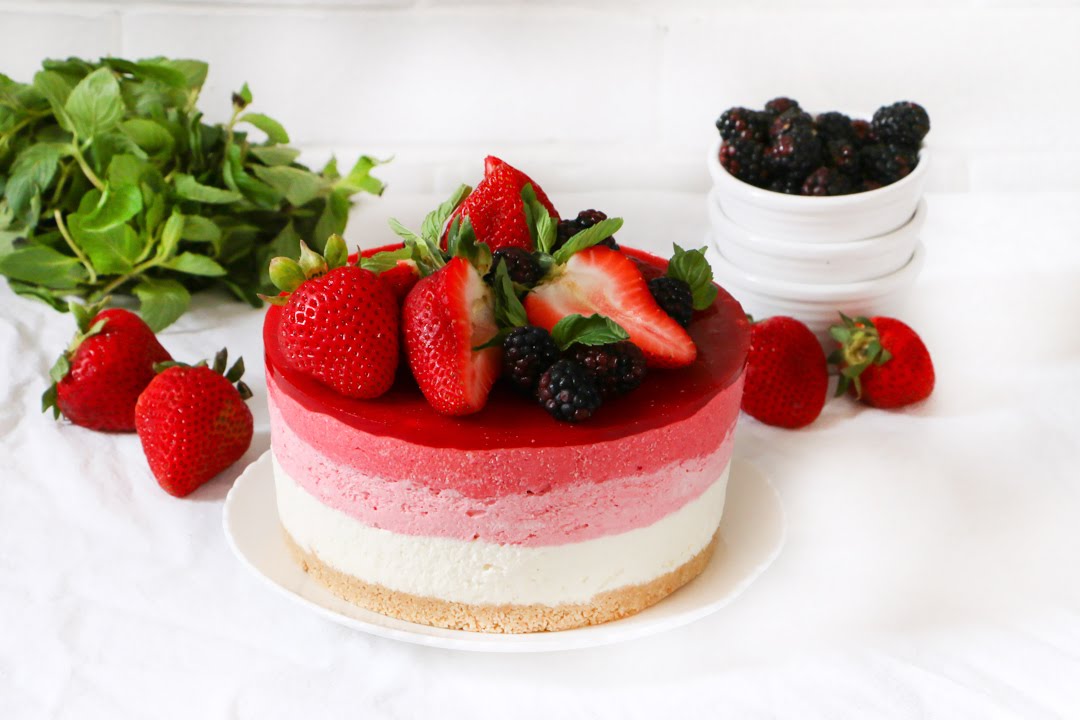 How to make a Strawberry Ombre Cheesecake ♥ Chokolat Pimienta