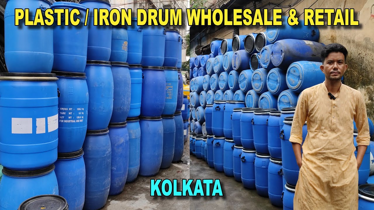 Old Plastic/Iron Drum Market in Kolkata, Tirehatti Bazar, Poddar Court opp. BSNL Telephone Exchange.
