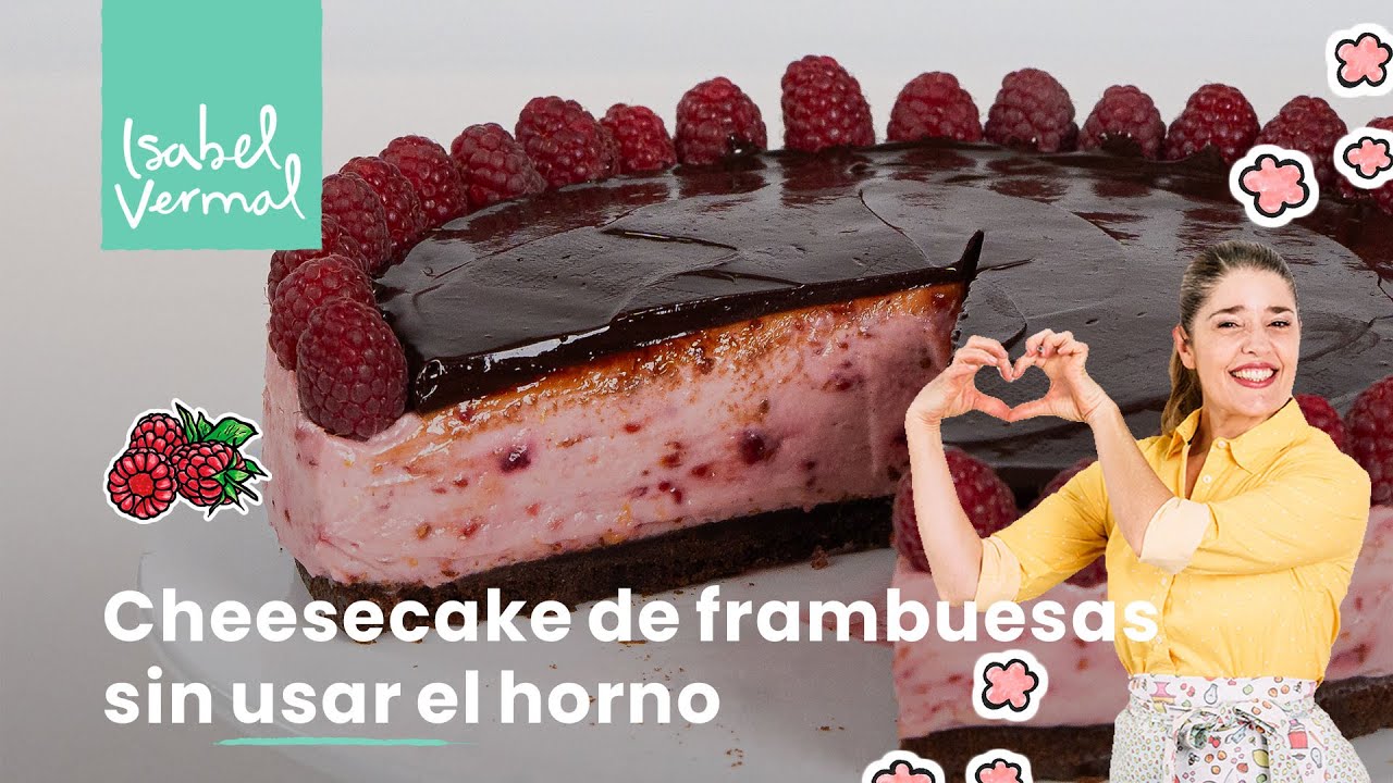 Cheesecake de frambuesas sin usar el horno