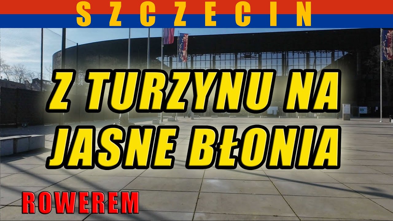 Z Turzynu na Jasne Błonia - przejażdżka rowerem po Szczecinie. Luty 2024.