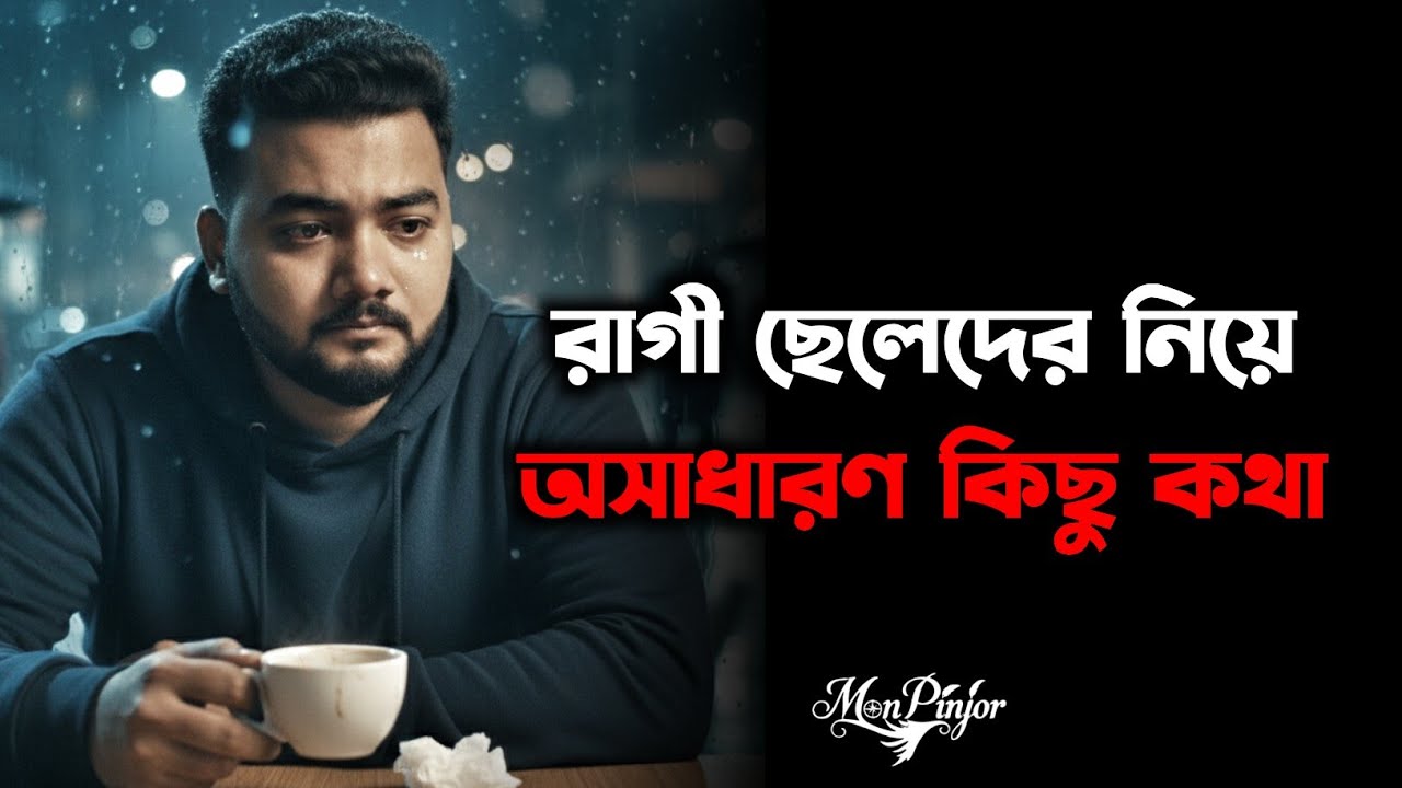 রাগী ছেলেদের নিয়ে অসাধারণ কিছু কথা 💔 - Emotional Heart Touching Video Bengali - Shayari -Mon Pinjor