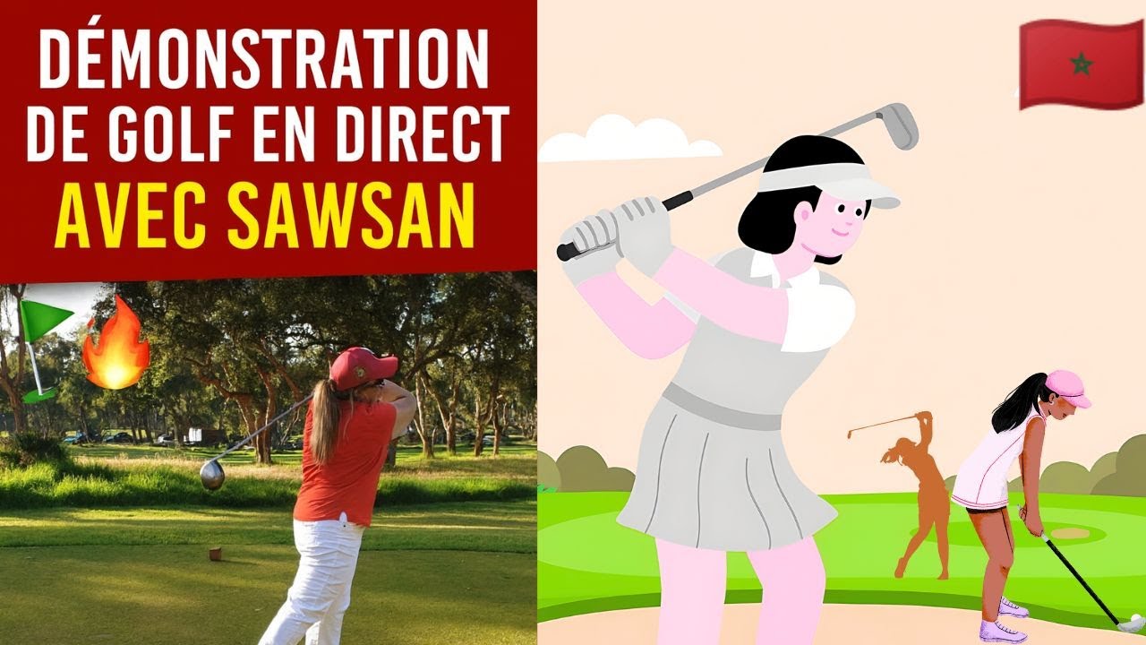 Démonstration de golf en direct avec Sawsan ⛳🔥