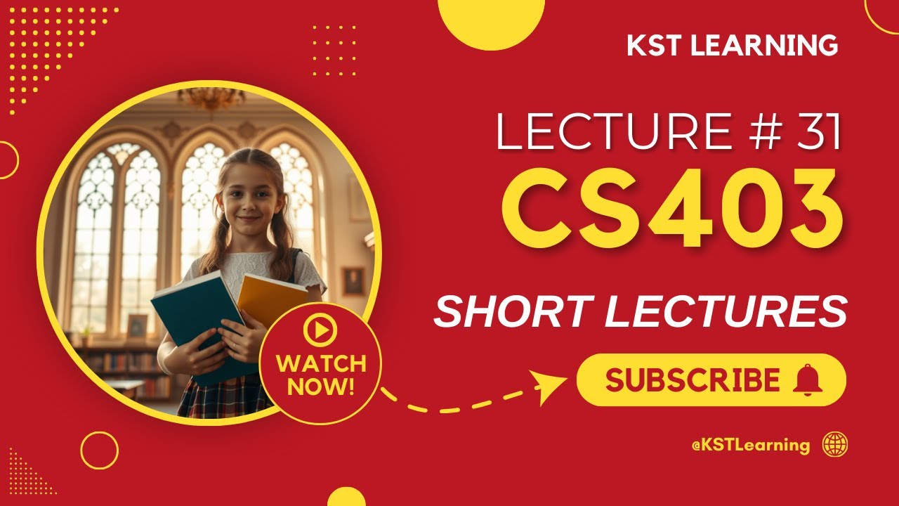 CS403 Short Lecture - 31 | VU Short Lecture | Data Base Management System in (Urdu / Hindi)