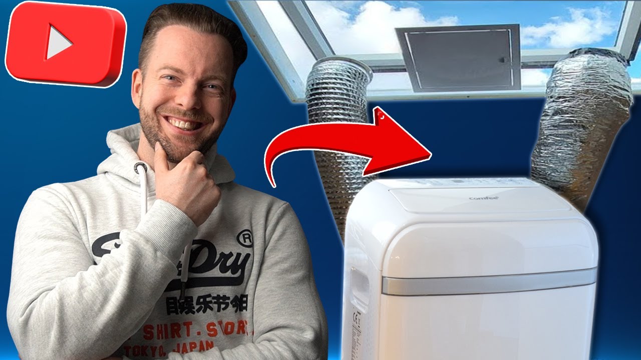 Klimaanlage Dachfenster 🆗 Dachgeschoss kühlen! Abluftschlauch Fensterabdichtung & mobiles Klimagerät