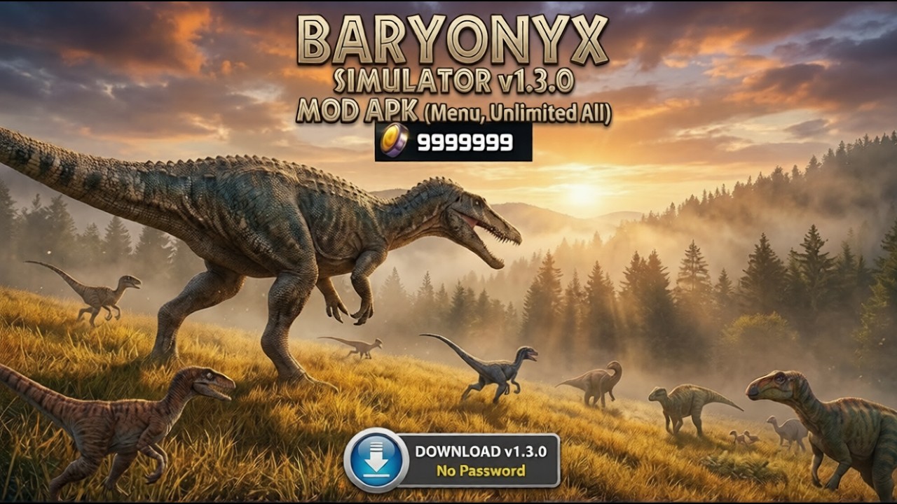 1.3.0 Baryonyx Simulator MOD APK Latest Version | Menu Unlimited All