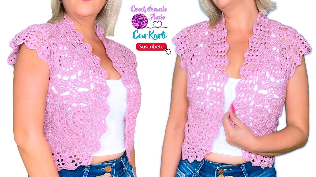 Bolero tejido a crochet - 🎵Modelo “Nostalgia