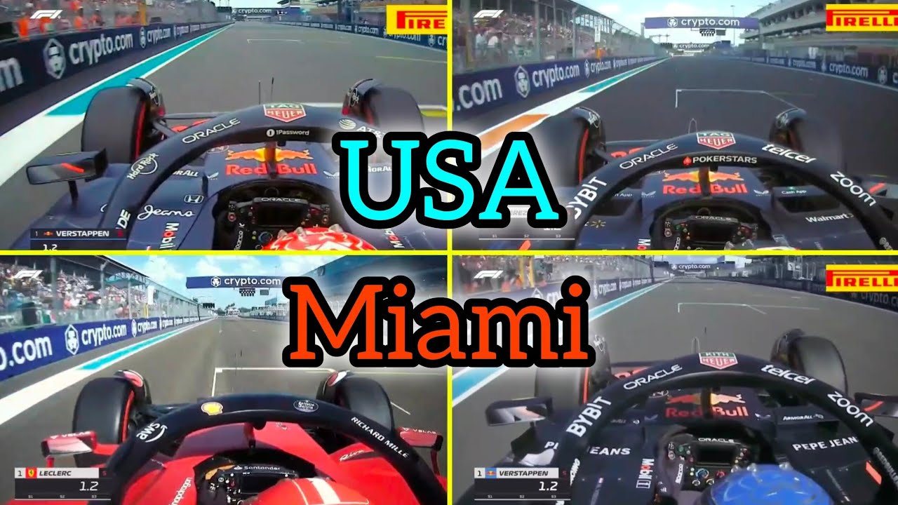 F1.  GP. Miami.  Pole position. 2022-2025 (Verstappen×2. Leclerc. Perez)