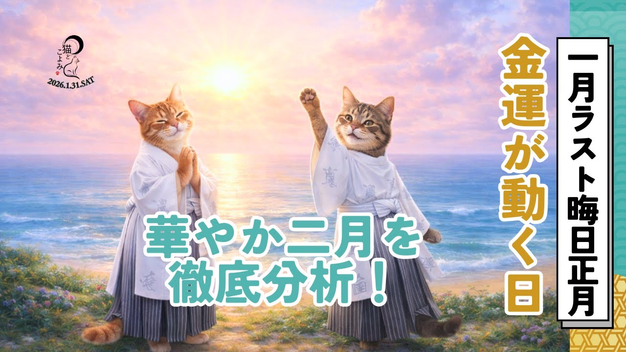 【1月31日】晦日正月｜月の締めくくりと金運が動く日｜来たる二月を徹底解説！