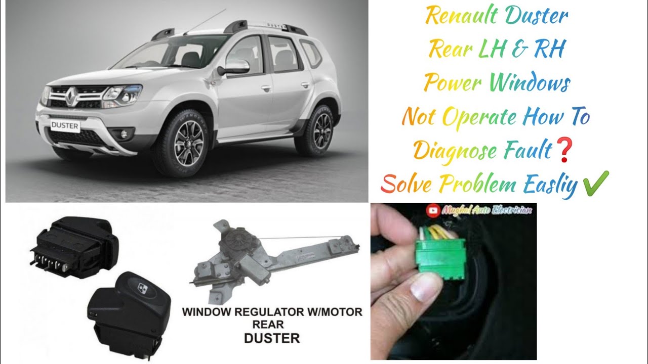 Renault Duster Rear LH & RH Power Window's Not Operate How To Diagnose Fault❓Solve Problem Easliy✔️