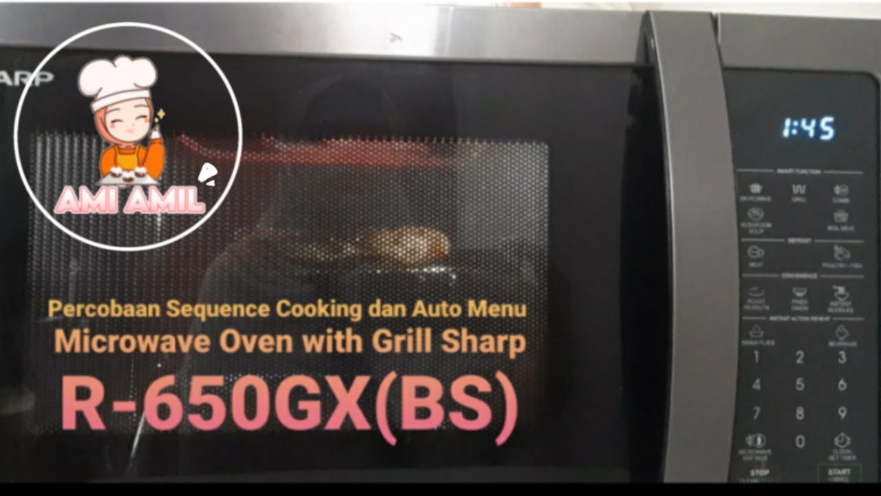 Microwave Oven with Grill Sharp R-650GX(BS) untuk Sequence Cooking dan Auto Menu