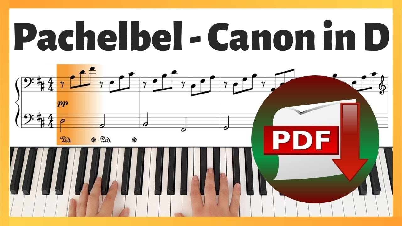 Pachelbel - Canon in D Major | Piano Sheet Music | Piano Tutorial | Piano Pieces For