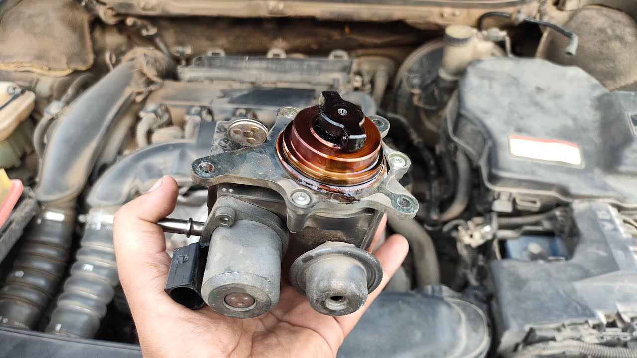 Peugeot 508 high pressure fuel pump replacement .. طريقه تغيير طرمبه بنزين الضغط العالي بيجو ٥٠٨