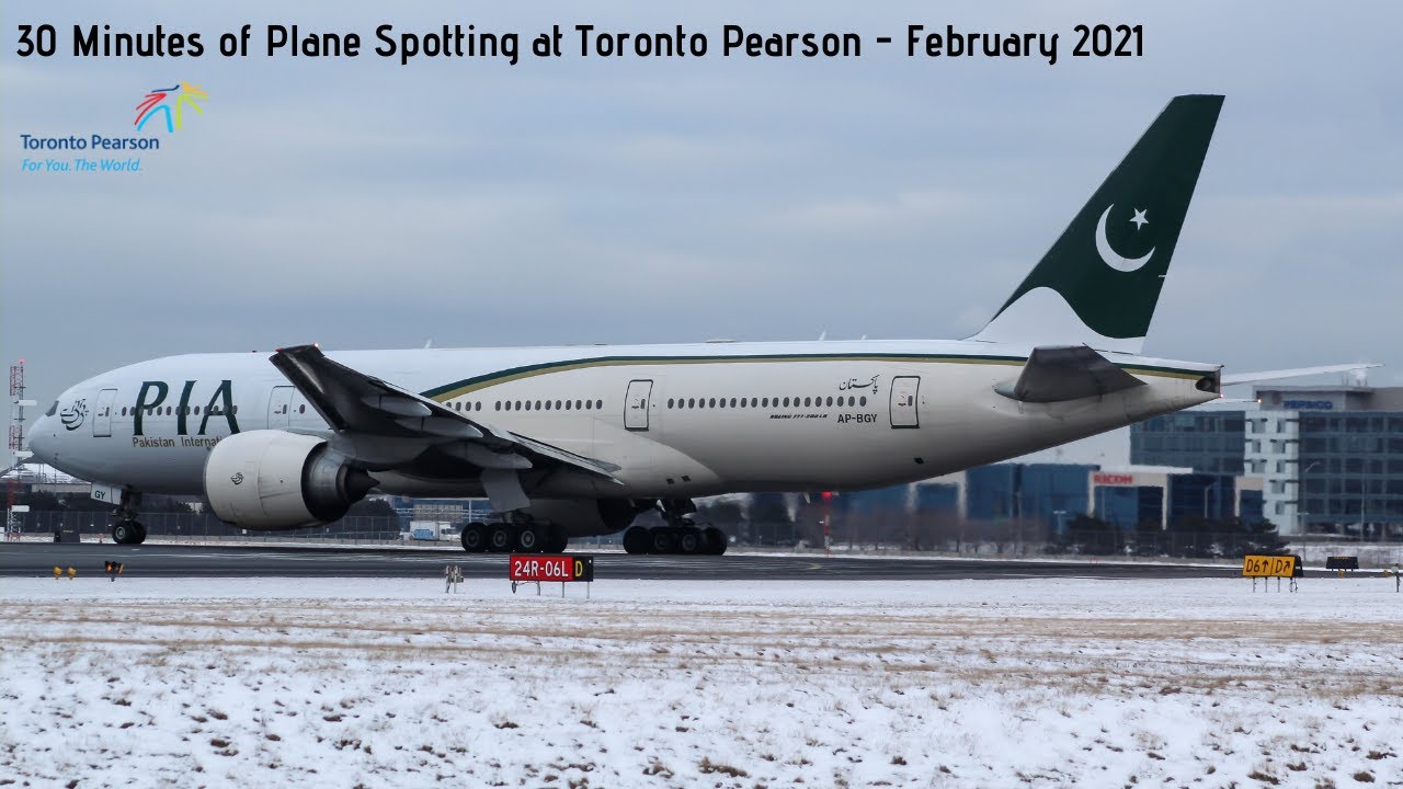 30 Minutes of Plane Spotting at Toronto Pearson Int’l Airport - February 2021