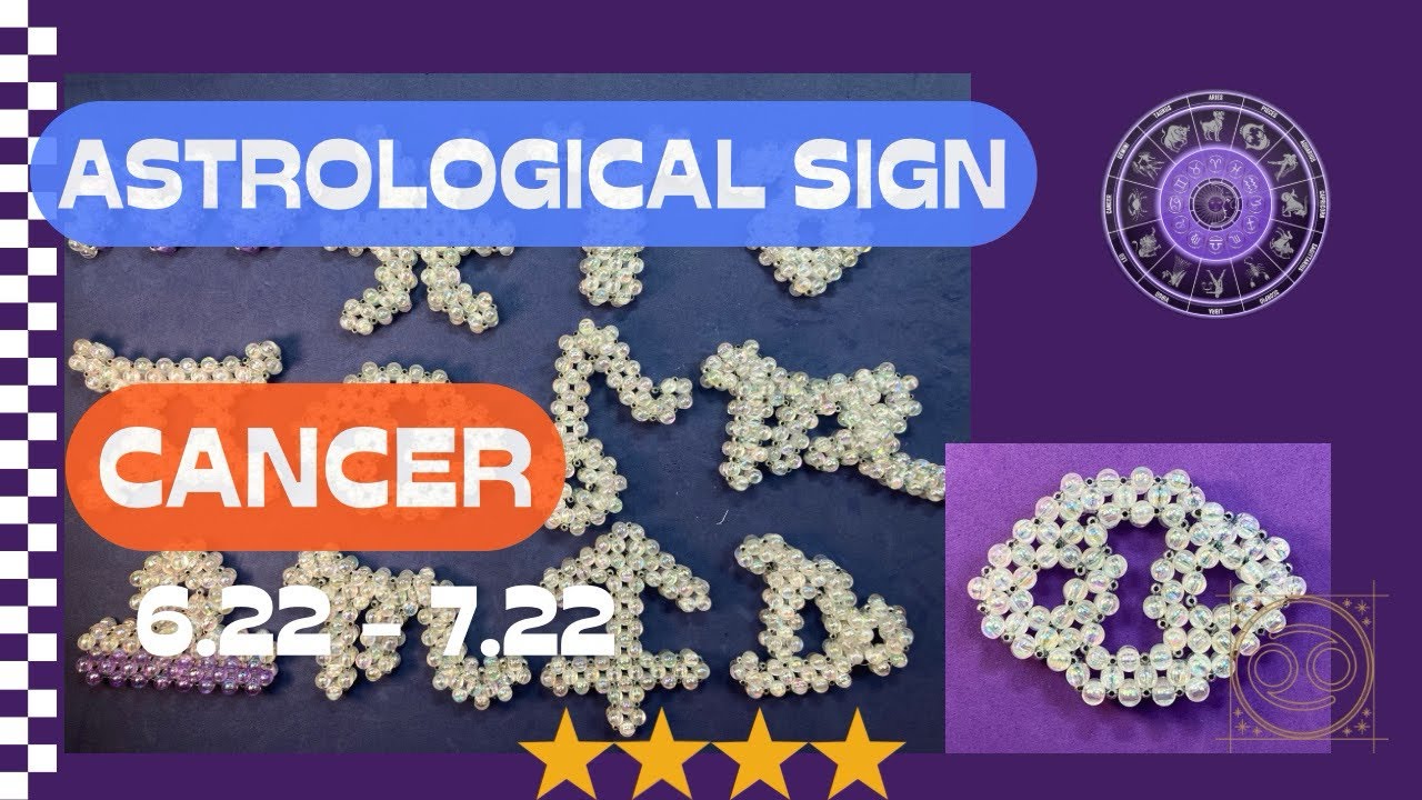 Easy DIY Jewelry: Beaded Astrological Sign Cancer (Jun 22 - Jul 22) / Beaded Star Sign Crab