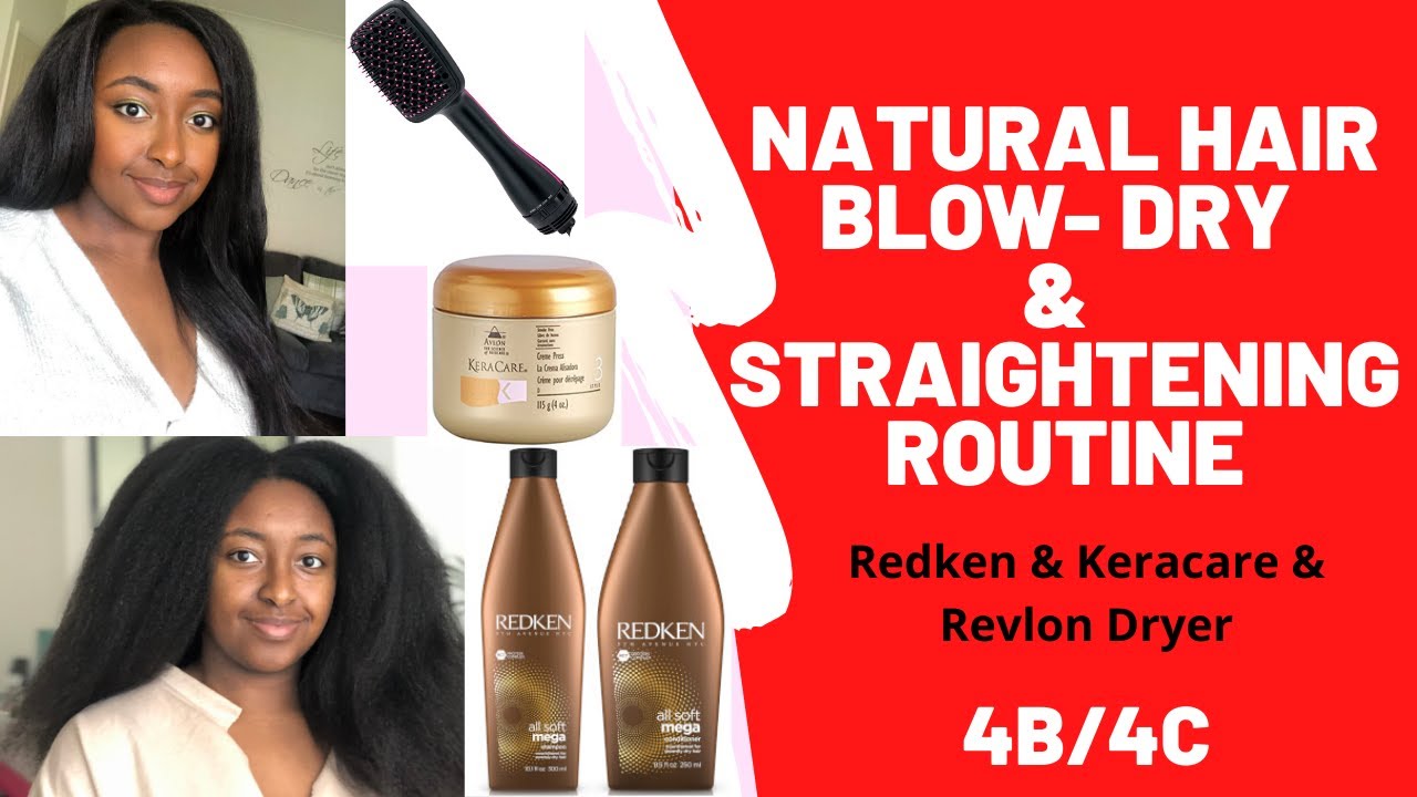 Natural Hair Straightening Routine: Long Healthy Hair - Redken & Keracare