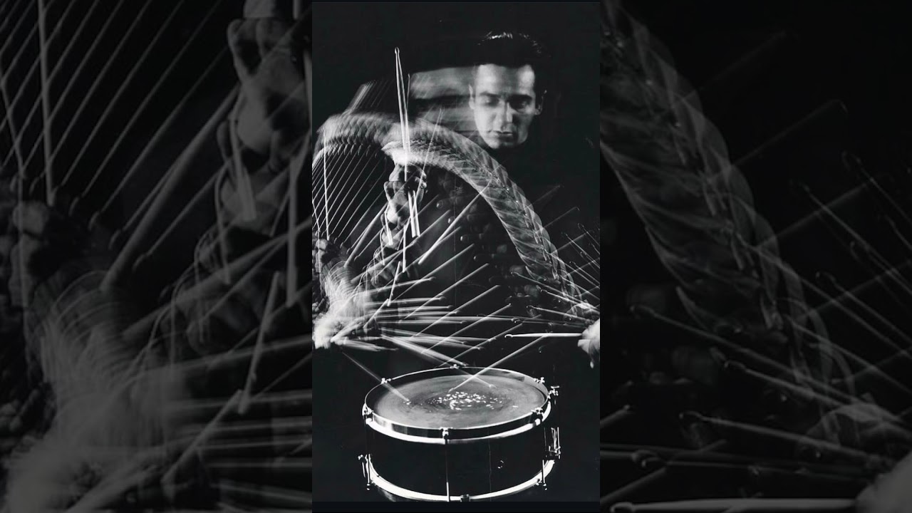 Drummer Gene Krupa in 1941 by Albanian photographer Gjon Mili. #drummer #jazz #concertphotography