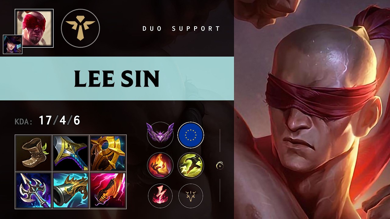 Lee Sin Support vs Lulu - EUW Master Patch 26.16