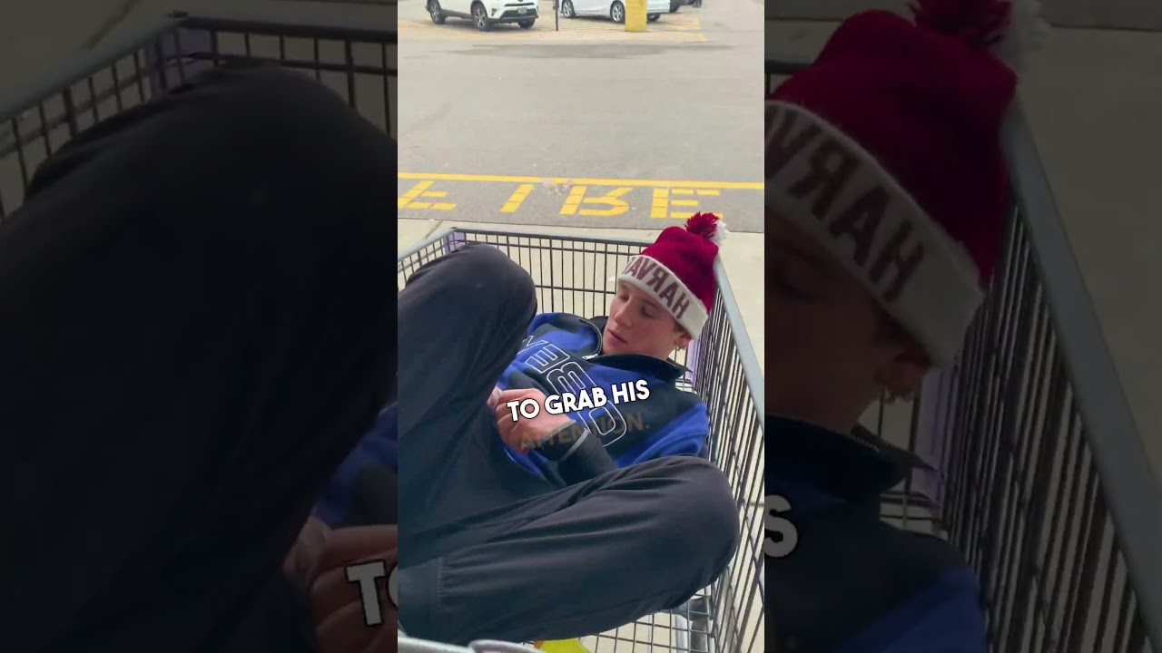 Pushing My Friend in a Shopping Cart&mdash;Then Locking Him In! 🤣 🤣