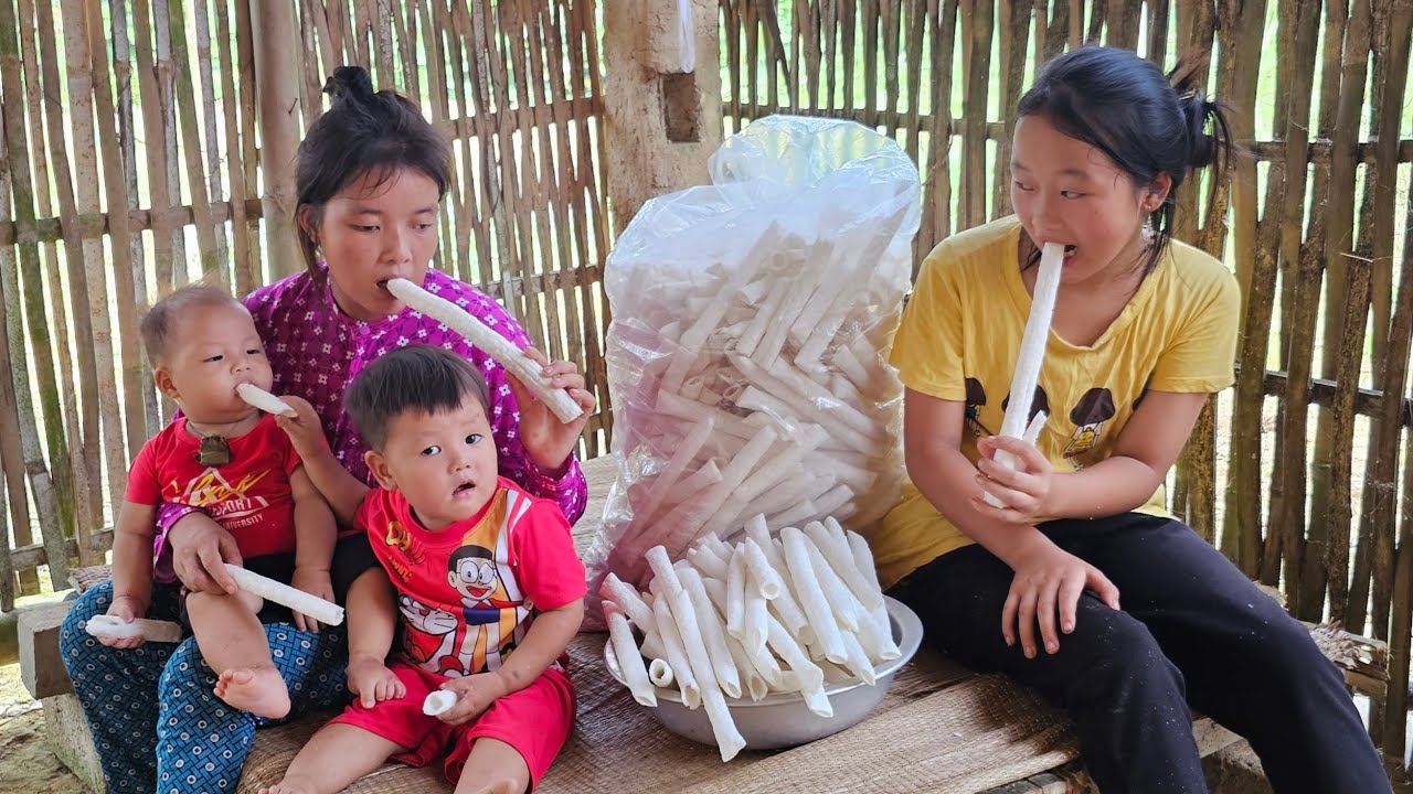 single mother made candy for her two children and the homeowner's daughter who came to visit