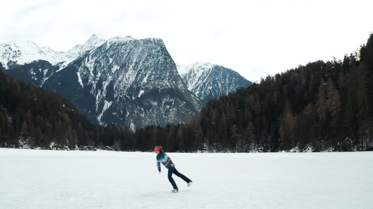 Eislaufen am Piburger See bei Oetz