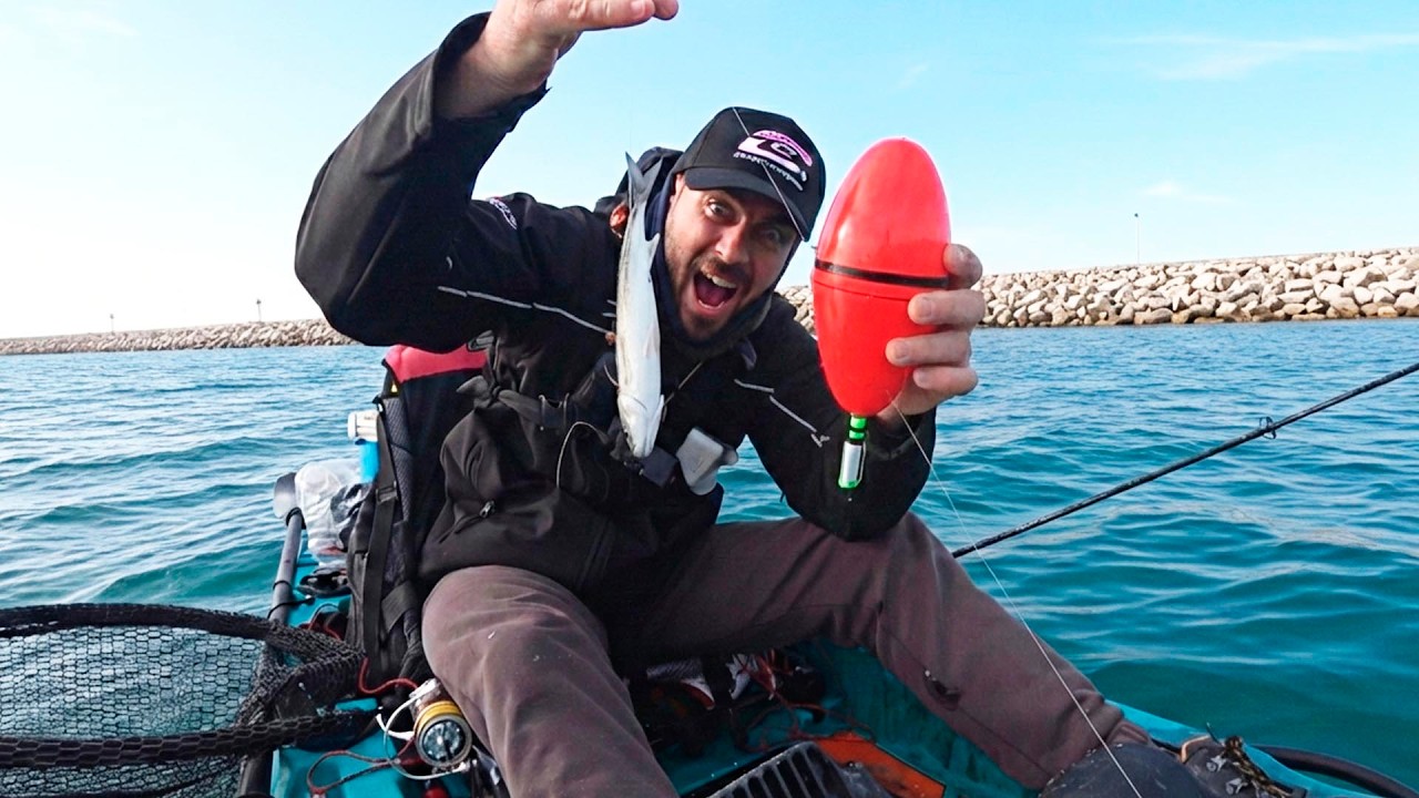 Pesca con BOYA al VIVO y más cositas ricas (Pesca en Kayak en espigón masivo o casi)