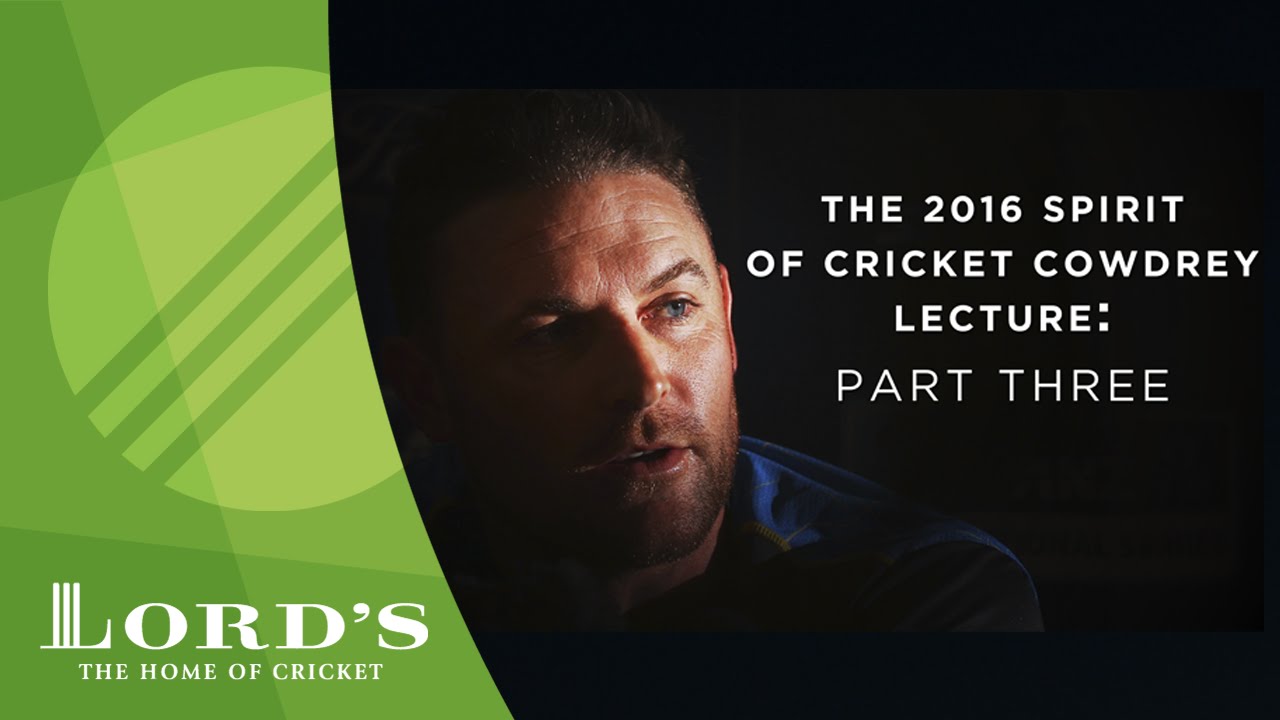 Brendon McCullum part 3 - The death of Phil Hughes | 2016 Cowdrey Lecture