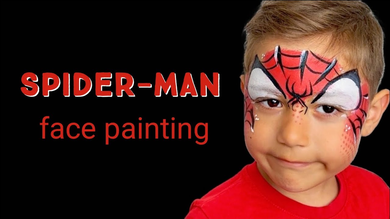 Spiderman Face painting tutorial/quick and easy Spider-man face painting.