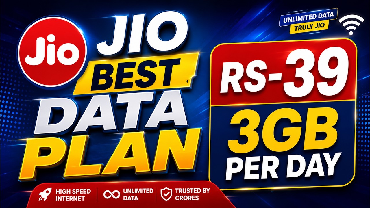 JIO BEST DATA PLAN IN 2026, Jio New ₹39 Recharge Plan 2026 | 3GB Per Day Data Pack