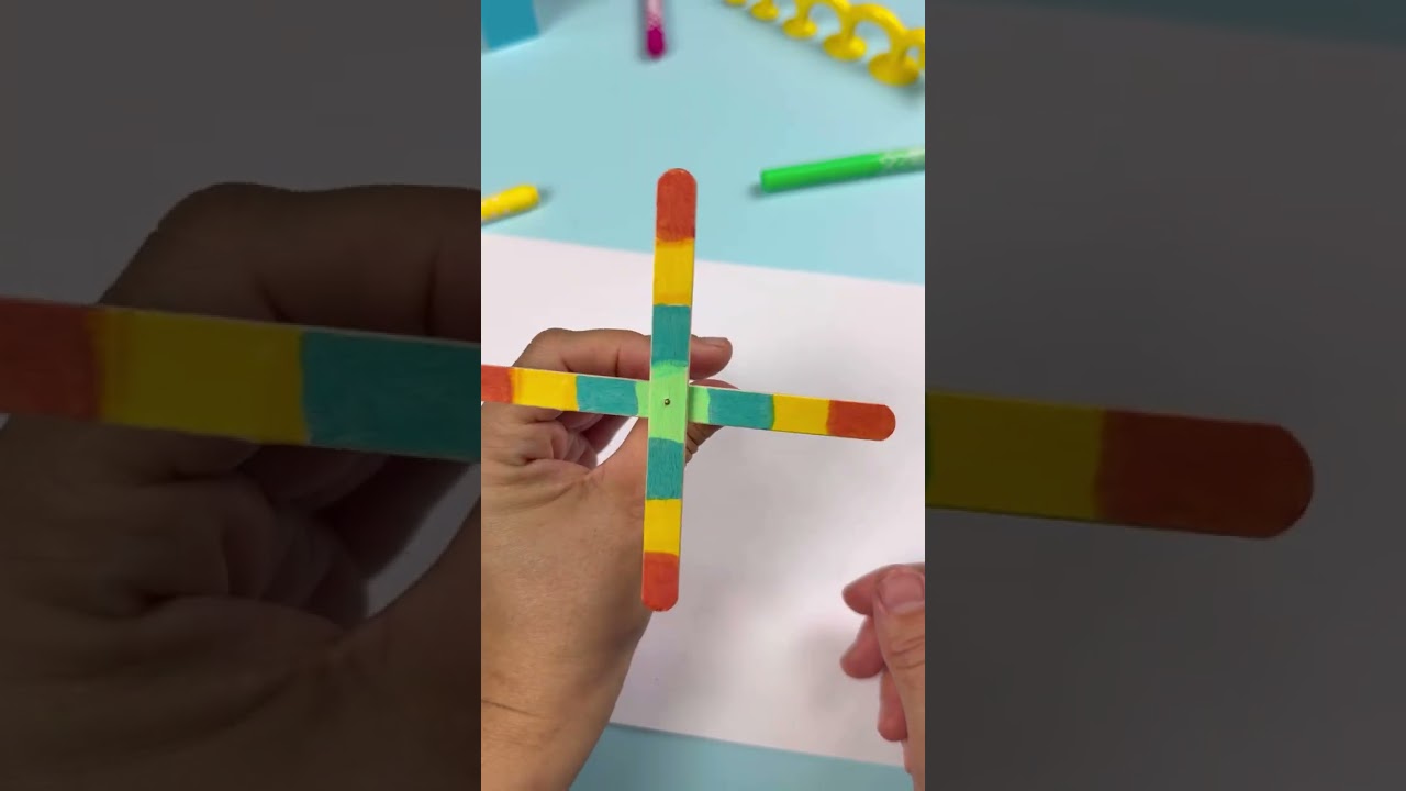 Make a Mini Fan🌀 Using Sticks and a Bottle Cap🧊✂️