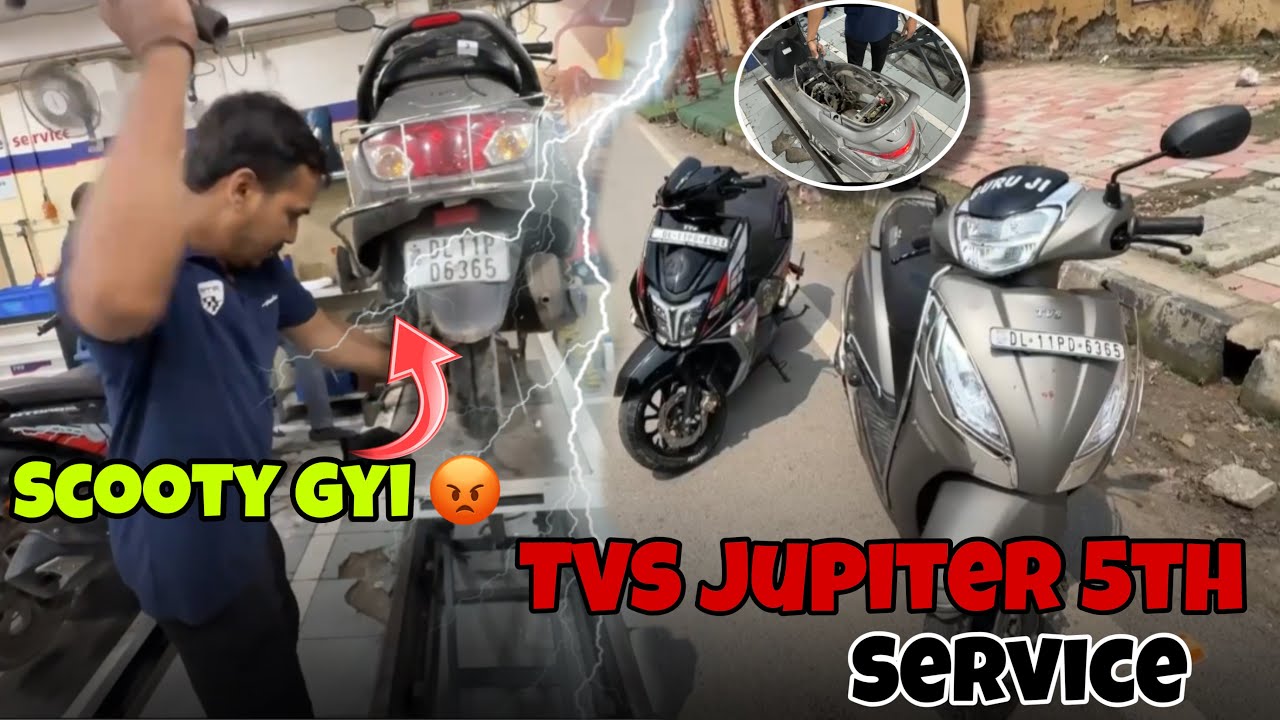 Tvs jupiter 125 | 5th service tvs jupiter 125cc | paid service | Allinonemanmeetsingh 