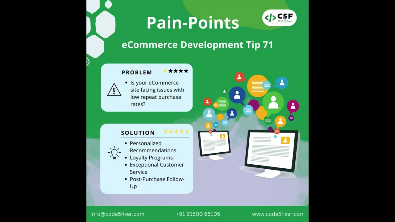 Is your eCommerce site facing issues with low repeat purchase rates? Contact Code5Fixer  91500 65105