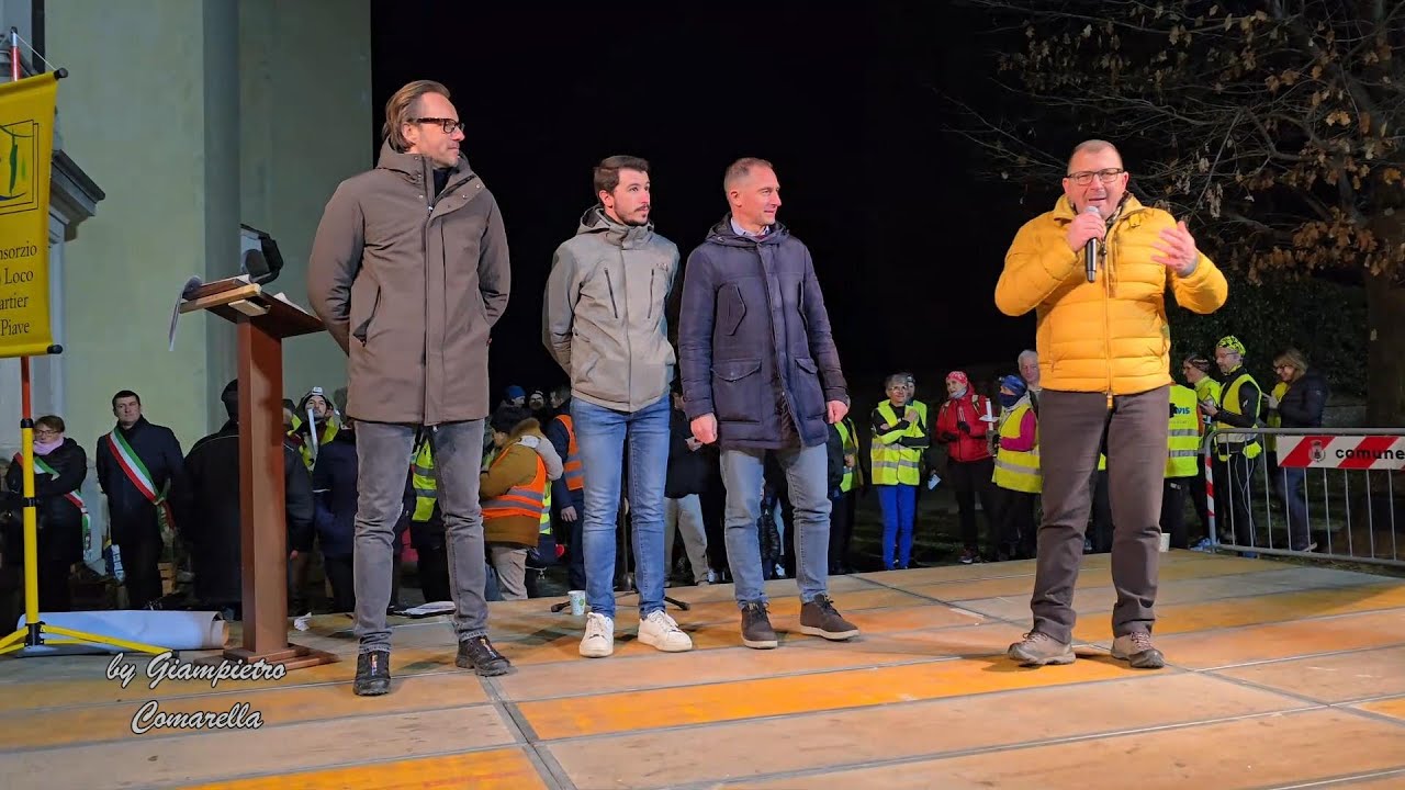 Partenza tedofori da Vidor per accensione Panevin Quartier del Piave e Vallata 2025 - Seconda parte
