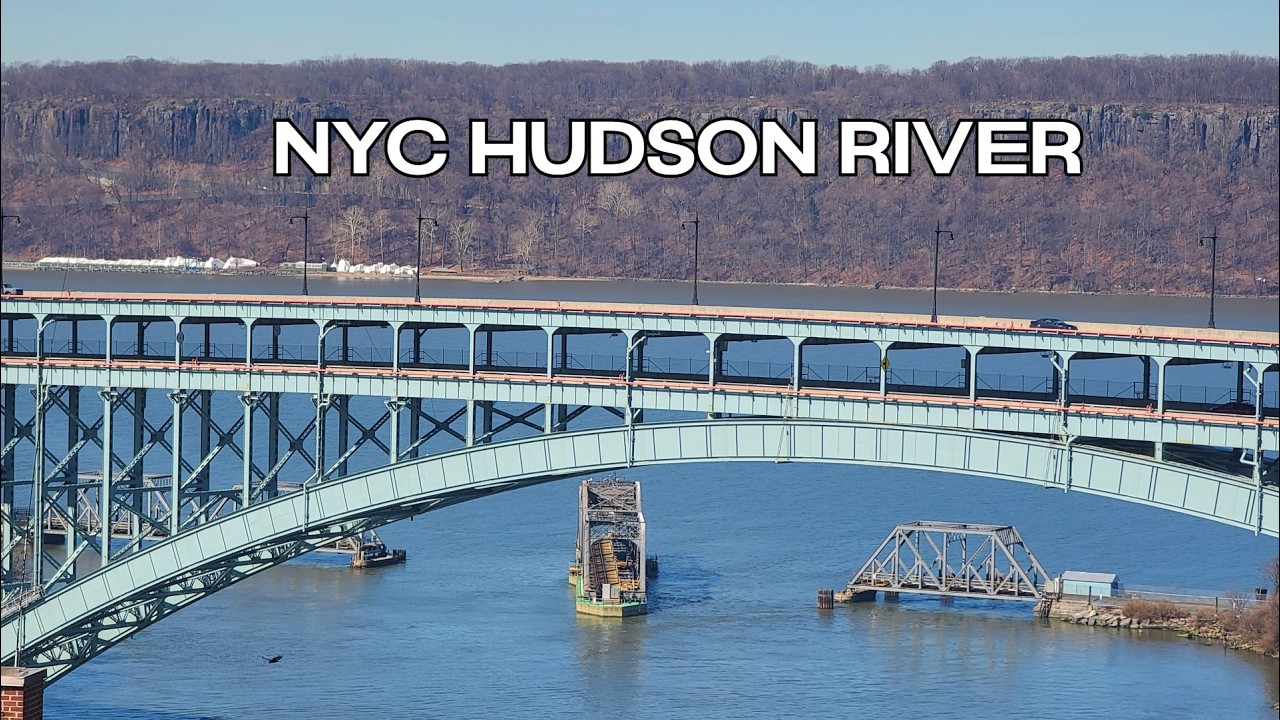 🔴NYC LIVE CAM 🚆Amtrak Along the Hudson River + City Sounds ASMR