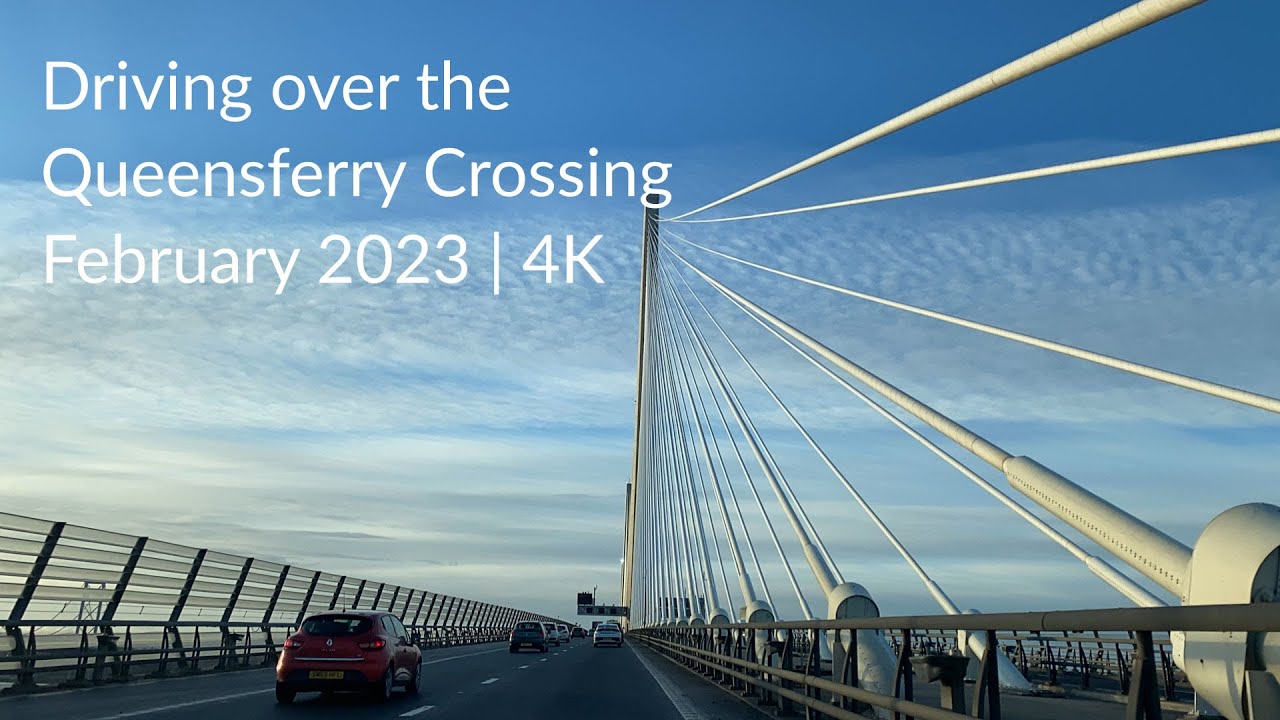 Driving over the Queensferry Crossing | 4K