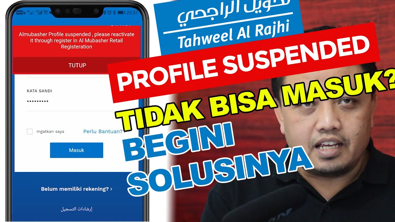 Cara Mengatasi #ProfileSuspended pada Aplikasi #TahweelAlRajhi