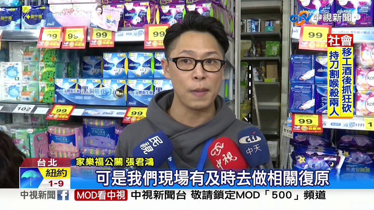 北市公安稽查 SOGO.家樂福.貴婦百貨不合格│中視新聞 20200116