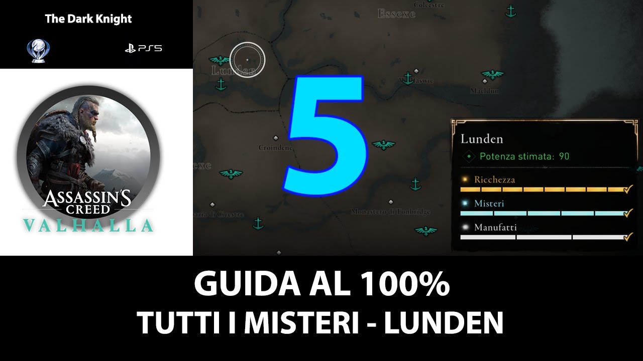 Assassin's Creed Valhalla | PS5 | 100% - Tutti i misteri - Lunden