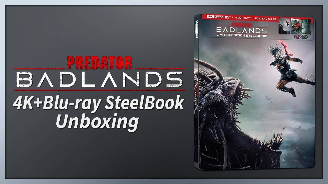 Распаковка Blu-ray SteelBook-издания фильма «Хищник: Пустоши» в формате 4K+