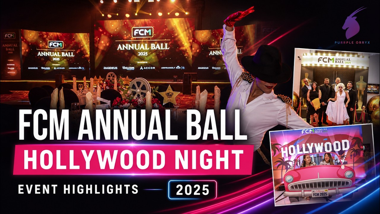 🎥 FCM Annual Ball 2025 | Hollywood-Themed Corporate Gala in Abu Dhabi | Purrple Orryx Events