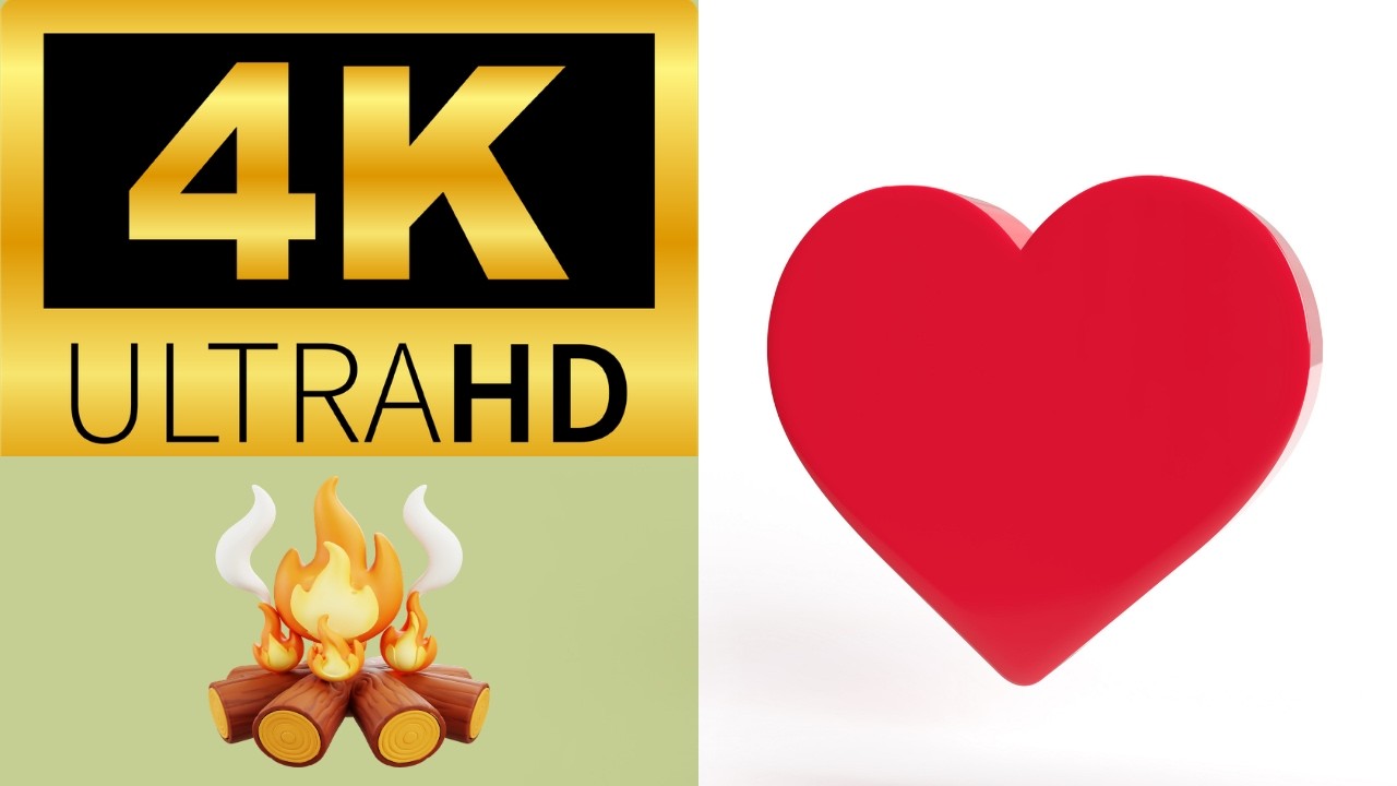 4K Ultra HD  Fireplace Ambience 🔥 Real Crackling Fire Sounds